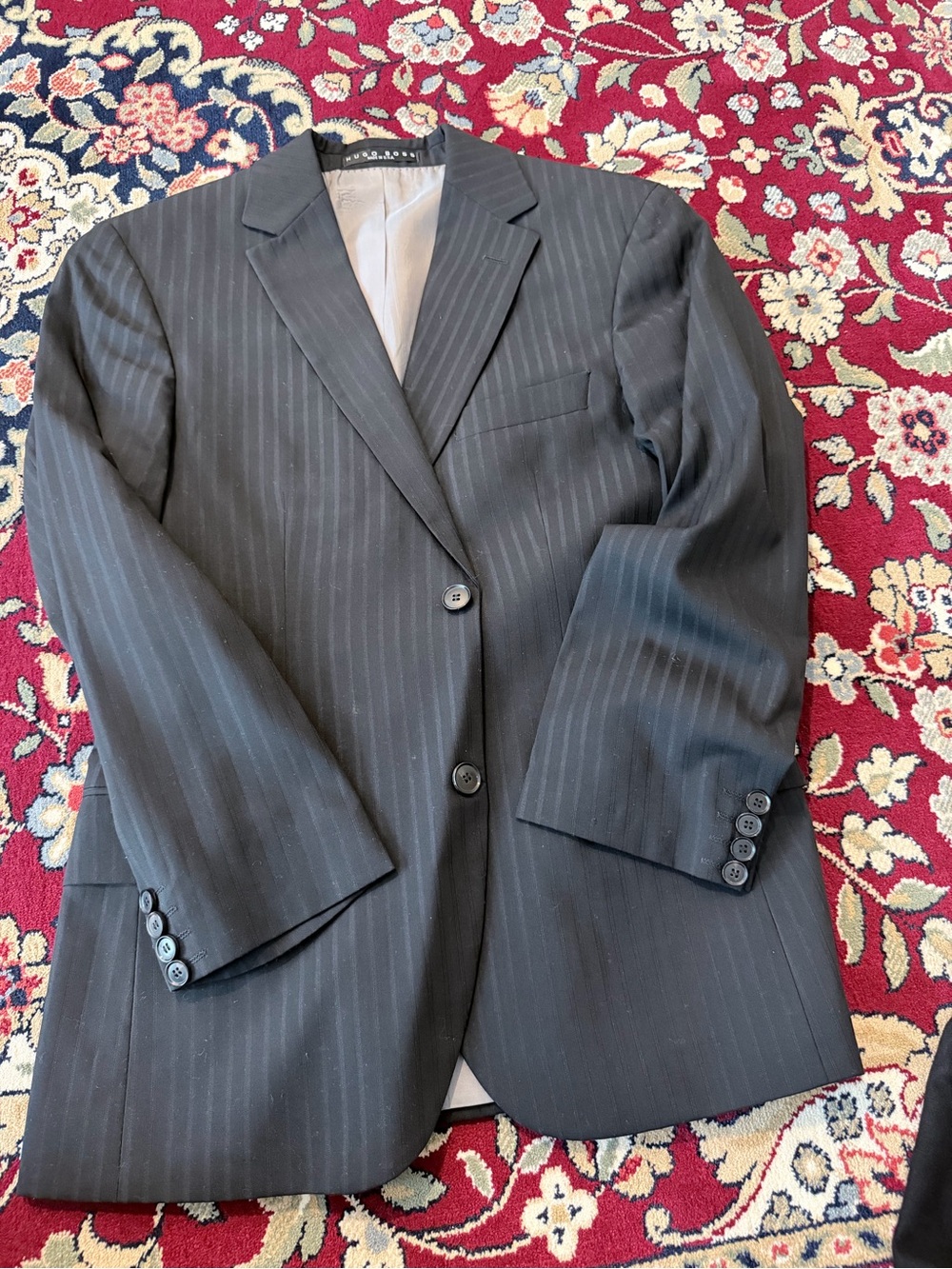 Classic Men's Black Pinstripe Suit